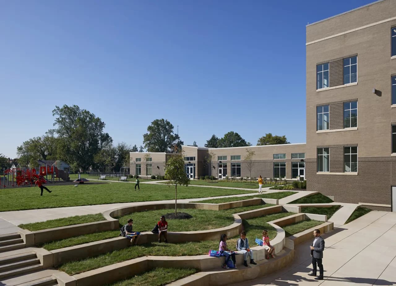 Arlington Elementary School stormwater management site in Baltimore, Maryland