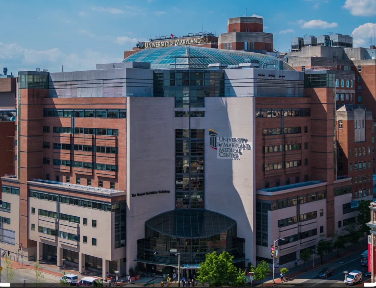 Homer Gudelsky Inpatient Building exterior at the University of Maryland Medical Center