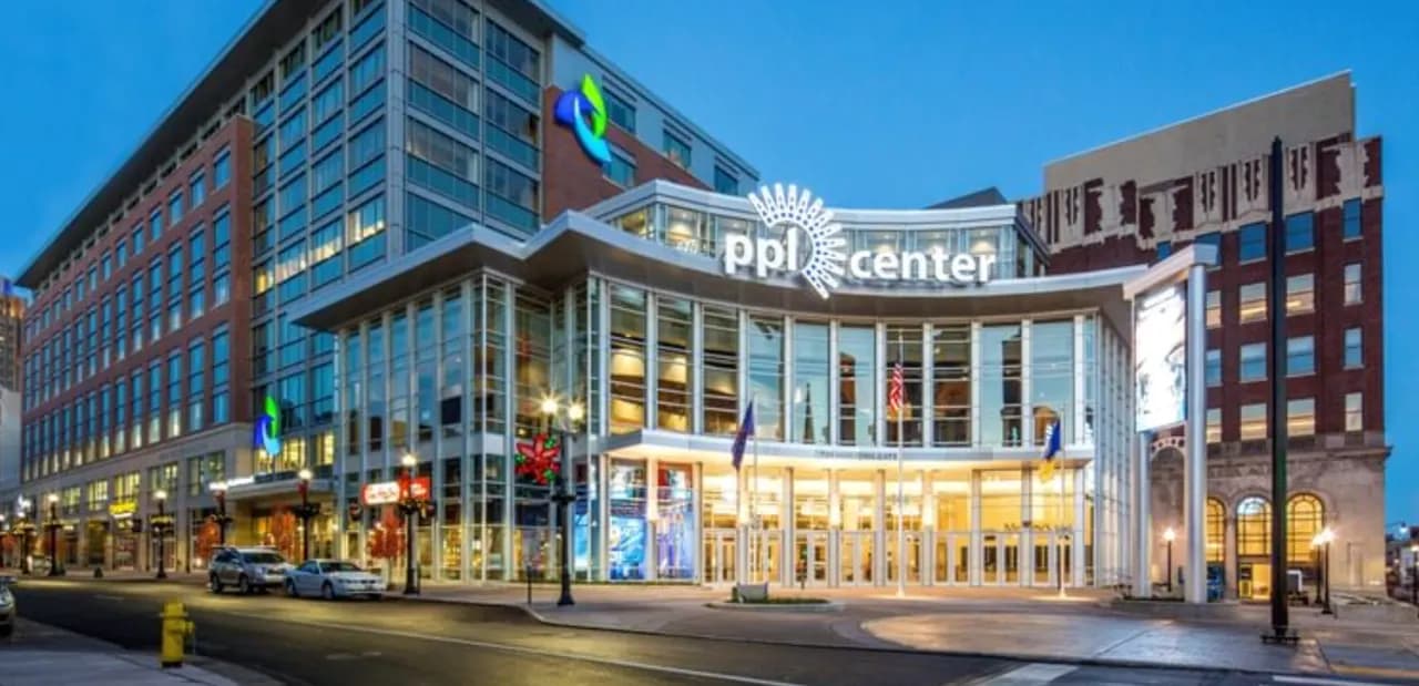 PPL Center arena construction in Allentown, Pennsylvania